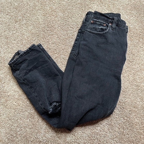 Abercrombie & Fitch The‎ Ankle Straight Ultra High Rise Ripped Jeans - Picture 2 of 4